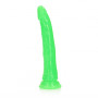 Dildo vaginale anale con ventosa Slim Dildo Suction Cup Neon Green