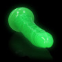 Dildo vaginale anale con ventosa Slim Dildo Suction Cup Neon Green