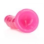 Dildo realistico vaginale anale fallo con ventosa Slim Dildo Suction Cup Neon Pink