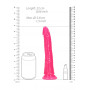 Dildo realistico vaginale anale fallo con ventosa Slim Dildo Suction Cup Neon Pink