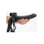 Fallo cavo realistico indossabile dildo vaginale anale Hollow Strap-on with Balls - 9'' / 23 cm - Black