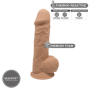 Dildo maxi vaginale anale in silicone realistico Model 1 21.5 cm caramel