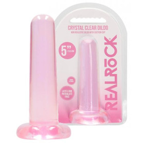 Fallo non realistico vaginale anale piccolo dildo rosa indossabile con ventosa