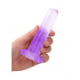 Fallo non realistico vaginale anale dildo strap on viola con ventosa stimolatore