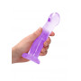 Dildo liscio vaginale anale con ventosa  Non Realistic Dildo Suction Cup Purple 17 cm