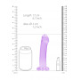 Dildo liscio vaginale anale con ventosa  Non Realistic Dildo Suction Cup Purple 17 cm