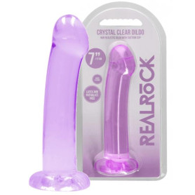Dildo liscio vaginale anale con ventosa  Non Realistic Dildo Suction Cup Purple 17 cm