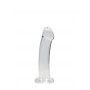 Dildo vaginale anale con ventosa Non Realistic Dildo Suction Cup Transparent 17 cm