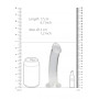 Dildo vaginale anale con ventosa Non Realistic Dildo Suction Cup Transparent 17 cm