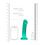 Dildo vaginale anale con ventosa Non Realistic Dildo Suction Cup Turquise17 cm