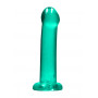 Dildo vaginale anale con ventosa Non Realistic Dildo Suction Cup Turquise17 cm