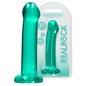 Dildo vaginale anale con ventosa Non Realistic Dildo Suction Cup Turquise17 cm