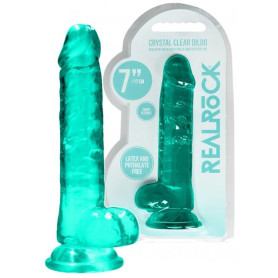 Dildo realistico vaginale anale fallo con ventosa e testicoli pene finto morbido