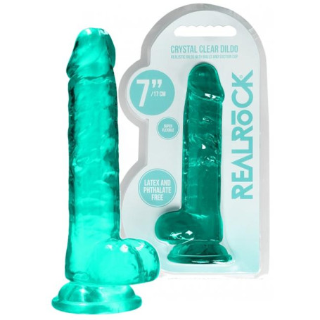Dildo realistico vaginale anale fallo con ventosa e testicoli pene finto morbido