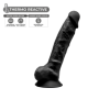 Dildo maxi in silicone realistico vaginale anale Model 1 20 cm black