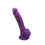 dildo vaginale anale con ventosa in silicone realistico model 1 17.5 cm purple