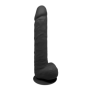 Dildo vaginale anale in silicone realistico MAXI con ventosa Model 1 38 cm black