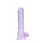 Fallo vaginale anale pene realistico morbido dildo strap con ventosa e testicoli