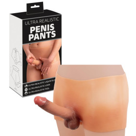 Boxer in silicone realistico con pene finto vaginale anale Ultra Realistic Penis Pants