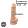 Dildo maxi in silicone realistico vaginale anale con ventosa Model 1 21.5 cm