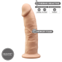 Dildo MAXI vaginale anale con ventosa in silicone realistico Model 2 22.8 cm