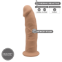 Dildo MAXI anale vaginale con ventosa in silicone realistico Model 2 19 cm caramel