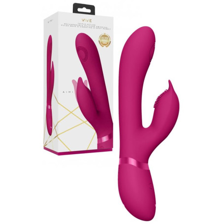 Vibratore rabbit in silicone vaginale clitoride per punto G Aimi fucsia