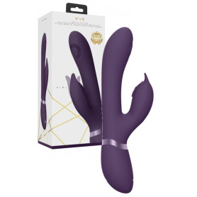 Vibratore rabbit vaginale per punto G clitoride in silicone Aimi Viola