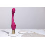 Vibratore vaginale per punto G in silicone succhia clitoride Ended Pulse Wave Air-Wave Bendable Vibrator Pink