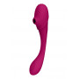 Vibratore vaginale per punto G in silicone succhia clitoride Ended Pulse Wave Air-Wave Bendable Vibrator Pink