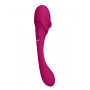 Vibratore vaginale per punto G in silicone succhia clitoride Ended Pulse Wave Air-Wave Bendable Vibrator Pink