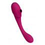 Vibratore vaginale per punto G in silicone succhia clitoride Ended Pulse Wave Air-Wave Bendable Vibrator Pink