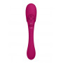 Vibratore vaginale per punto G in silicone succhia clitoride Ended Pulse Wave Air-Wave Bendable Vibrator Pink