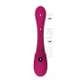 Vibratore vaginale per punto G in silicone succhia clitoride Ended Pulse Wave Air-Wave Bendable Vibrator Pink