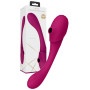 Vibratore vaginale per punto G in silicone succhia clitoride Ended Pulse Wave Air-Wave Bendable Vibrator Pink