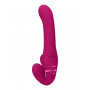 Vibratore vaginale anale indossabile strap on Dual Pulse-Wave & Airwave Strapless Strapon Pink