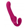 Vibratore vaginale anale indossabile strap on Dual Pulse-Wave & Airwave Strapless Strapon Pink