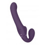 Vibratore indossabile vaginale anale Dual Pulse-Wave & Airwave Strapless Strapon Purple