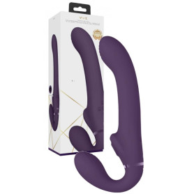 Vibratore indossabile vaginale anale Dual Pulse-Wave & Airwave Strapless Strapon Purple