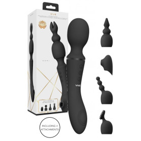 Vibratore wand in silicone vaginale anale clitoride Nami Black