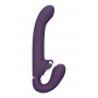 Vibratore strapless rabbit indossabile vaginale anale in silicone Satu - Purple