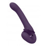 Vibratore strapless rabbit indossabile vaginale anale in silicone Satu - Purple