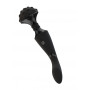 Vibratore in silicone vaginale anale clitoride Shiatsu Bendable Massager Wand Black