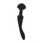 Vibratore in silicone vaginale anale clitoride Shiatsu Bendable Massager Wand Black