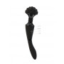 Vibratore in silicone vaginale anale clitoride Shiatsu Bendable Massager Wand Black