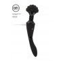 Vibratore in silicone vaginale anale clitoride Shiatsu Bendable Massager Wand Black