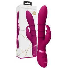Vibratore rabbit in silicone Stimulating Rings Vibrating G-Spot Rabbit Pink
