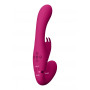 Vibratore rabbit indossabile vaginale clitoride strapless Suki- Pink