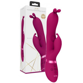 Vibratore vaginale rabbit in silicone Triple Action Vibrating Rabbit with PulseWave Shaft Pink