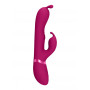 Vibratore vaginale rabbit in silicone Triple Action Vibrating Rabbit with PulseWave Shaft Pink